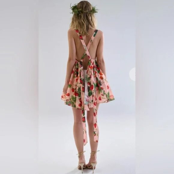 Selkie Strawberry Wine Apron Dress size S NWT - Picture 2 of 11